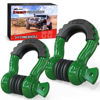 Picture of Nilight 2 Pack 3/4" D-Ring Shackle with 7/8" Screw Pin 41,887lbs Break Strength, Heavy Duty Off Road Recovery Shackle with Isolators Washers for Use with Tow Strap, Winch, Off-Road Jeep Truck Vehicle