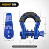 Picture of Nilight 2 Pack 3/4" Mega D-Ring Shackle with 7/8" Screw Pin 68,000LBS Break Strength, Heavy Duty Off Road Recovery Shackle for Use with Tow Strap, Winch, Off-Road Jeep Truck Vehicle, 2 Years Warranty