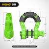 Picture of Nilight 2 Pack 3/4" Mega D-Ring Shackle with 7/8" Screw Pin 68,000LBS Break Strength, Heavy Duty Off Road Recovery Shackle for Use with Tow Strap, Winch, Off-Road Jeep Truck Vehicle, 2 Years Warranty