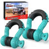 Picture of Nilight 2 Pack 3/4" D-Ring Shackle with 7/8" Screw Pin 41,887lbs Break Strength, Heavy Duty Off Road Recovery Shackle with Isolators Washers for Use with Tow Strap, Winch, Off-Road Jeep Truck Vehicle