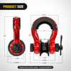 Picture of Nilight 3/4" D Ring Shackle with Towing Pulley 2 Pack 4.75 Ton (9500 Lbs) 7/8" Pin Heavy Duty Off Road Recovery Shackle with Isolators Washer Kit for Jeep Truck Tractor Vehicle ATV UTV, Red