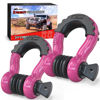Picture of Nilight 2 Pack 3/4" D-Ring Shackle with 7/8" Screw Pin 41,887lbs Break Strength, Heavy Duty Off Road Recovery Shackle with Isolators Washers for Use with Tow Strap, Winch, Off-Road Truck Vehicle