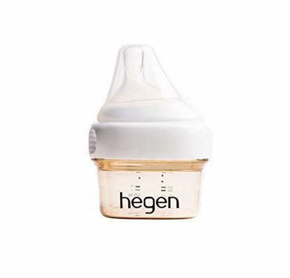 Picture of Hegen Baby Bottles - Anti Colic Baby Bottles Wide Neck - Breastfeeding System 2 oz with Extra Slow Flow Teats