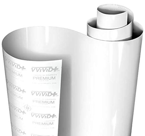 Picture of VViViD+ Ultra Gloss Premium Vinyl Car Wrap Film (1.5ft x 5ft, Gloss White)