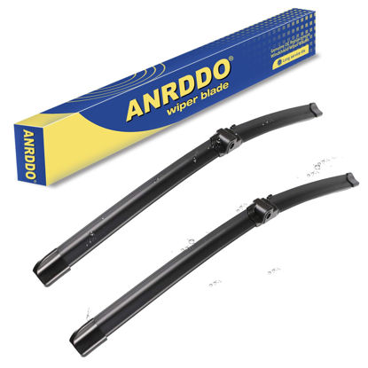 Picture of ANRDDO Wpers Factory for Mercedes W215 W220 W221 CL S CLAss 2001-2006 S350 S430 S500 S600 CL500 CL600 CL55 AMG Original Equipment Replacement Windshield Wiper Blades Set 27"+27"(Set of 2) Side Lock