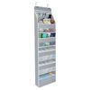 Picture of Univivi Over Door Hanging Organizer Storage with 5 Large Pockets and 3 Small PVC Pockets for Cosmetics Wall Hanging Storage Organizer for Pantry Baby Nursery Bathroom Closet Dorm(Grey)