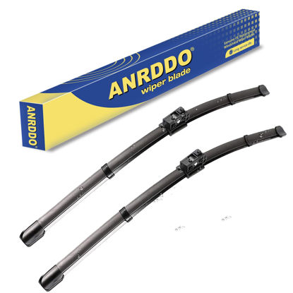 Picture of ANRDDO Wipers Factory Replacement For MBZ C class and GLC class 2015-2020 W205 C205 A205 Original Equipment Replacement Windshield Wiper Blades - 22"/22" (Set of 2) Top Lock