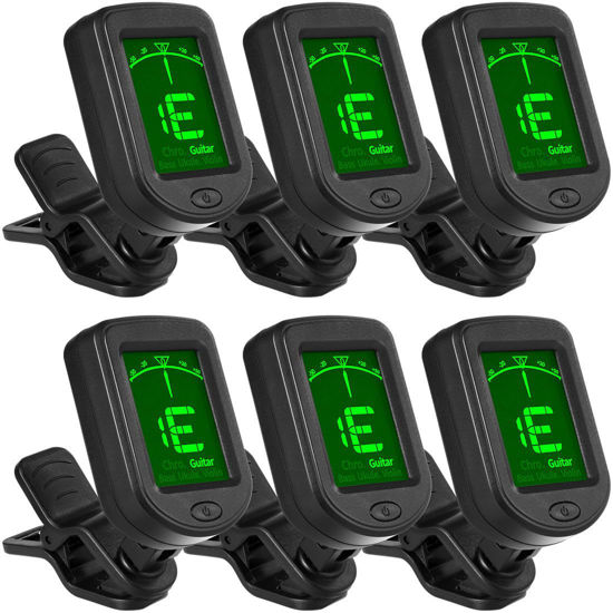 Picture of Guitar Tuner Clip On Ukulele Tuner 6 Pack for Guitar Bass Ukulele Violin Banjo Tuner