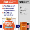 Picture of GOODGROWLIES Omega 3 Fish Oil for Dogs (360Ct) - Skin&Coat Chews - Dry & Itchy Skin Relief + Allergy Support - Shiny Coat - EPA&DHA Fatty Acids - Salmon Oil Chews Promotes Heart, Hip & Joint Support