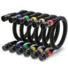 Picture of EBXYA XLR Cable 6ft 6 Pack - Stage Light DMX Cable, Premium Balanced 3-Pin XLR Male to Female Microphone Cable, Black