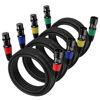 Picture of EBXYA XLR Cables 15 feet 4 Pack - Premium Balanced Microphone Cable with 3-Pin XLR Male to Female Cable
