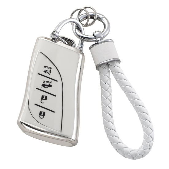 Picture of YO&YOYE for Lexus Key Fob Cover with Keychain, Soft TPU Key Case Protection Shell Fit for Lexus ES350 ES300h UX200 LS500 LS500H LC500 LC500h
