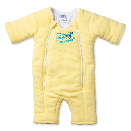 Picture of Baby Merlin's Magic Sleepsuit - Microfleece Baby Transition Swaddle Sleep Suit for Infants 3-6 Months and 6-9 Months - Baby Sleepsuit with Double Zipper for Easy Diaper Changes - Yellow