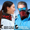 Picture of WTACTFUL Winter Neck Gaiter Neck Warmer Women Half Face Ski Mask Cover Shield for Cold Weather Windproof Tube Bandana Balaclava for Running Skiing Hunting Snowboarding Cycling Motorcycle Riding Red