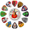 Picture of Guitar Picks 24 Pack Thin, Medium, Heavy & Extra Heavy Picks with Tin Box,Variety Pack Artistic Celluloid Guitar Pick for Bass Electric Guitar Acoustic Guitar Lovers Gift (Mix-4)