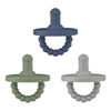 Picture of Ryan & Rose Cutie PAT All-in-One Pacifier and Teether Massaging Teething Ring and Hideaway Binky for Growing Babies (Prep (3 Pack), Stage 1)