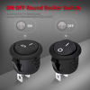 Picture of DaierTek ON Off Round Rocker Switches SPST 20mm Mini 12 Volt DC Mini Circle Toggle Switch 12V for Car Automotive RV 2 Pin Switch 120V Wired KCD1-5Pack