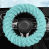 Picture of HighnessHwoo Fuzzy Winter Steering Wheel Covers for Women, Warm Cute Fluffy Car Wheel Cover for F150, Trucks, Jeep, Van, Soft Furry Auto Plush Large Car Handle Cover for Cold Weather, 15-16in, Green