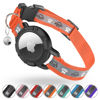 Picture of Reflective AirTag Cat Collar, Integrated Cat Tracker Collar with Air Tag Holder and Bell, Safety Elastic Band Cat GPS Collars for Girl Boy Cats, Kittens and Puppies (Orange, S)