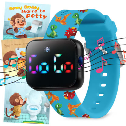 Picture of Potty Training Watch for Kids V2 - A Water Resistant Potty Reminder Device for Boys & Girls to Train Your Toddler with Fun/Musical & Vibration Interval Reminder with Potty Training eBook (Dino)