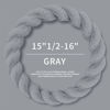 Picture of HighnessHwoo Luxury Fluffy Winter Car Steering Wheel Cover for Women Soft Warm Cute Auto Accessories for Jeep, Truck, Van, F150, Universal, Fuzzy, Anti Slip, Gray, 15in, Large Size 15.5-16"(39-41cm)