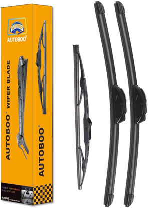 Picture of AUTOBOO 22"+21" Windshield Wipers with 10 Inch Rear Wiper Blade Replacement for Nissan Pathfinder 1996-2004 -Original Factory Quality (Pack of 3)