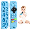 Picture of Teething Baby Toys 0-6 Months, Soft Silicone Remote Control Teethers Toys for Babies 6 to 12 Months, Teething Infant Toys Chew Set for Newborn Boys Girls First Birthday Christmas Easter Gifts, Blue