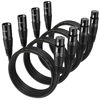 Picture of NUOSIYA XLR Cable 3 Ft 4 Packs,Microphone Cables,Premium Balanced Microphone Mic Speaker Cable with 3-Pin XLR Male to Female DMX Cable,Black