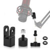 Picture of Microphone Mount Adapter for Hyperx Quadcast with 3/8" or 1/4" Screw Adapter, Works with HyperX QuadCast Microphone Stand & Boom Arm Durable Replacement Accessory for Mic (Black)