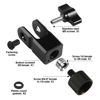 Picture of Microphone Mount Adapter for Hyperx Quadcast with 3/8" or 1/4" Screw Adapter, Works with HyperX QuadCast Microphone Stand & Boom Arm Durable Replacement Accessory for Mic (Black)