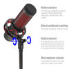 Picture of Microphone Mount Adapter for Hyperx Quadcast with 3/8" or 1/4" Screw Adapter, Works with HyperX QuadCast Microphone Stand & Boom Arm Durable Replacement Accessory for Mic (Black)