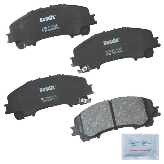 Picture of Bendix Priority1 CFC1736 Ceramic Front Brake Pads for INFINITI 2014-2023 Q50, 2016-2022 Q60, 2016-2017 QX50, 2019-2023 QX50, 2022-2024 QX55, Nissan 2014-2020 Rogue (3-row seat), 2015, 2017-23 X-Trail