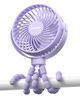 Picture of Coohea Stroller Fan Clip on Baby Fan Quiet Small Portable Fan USB Rechargeable Battery Operated Fan for Travel Beach Car Seat Backseat Crib, Flexible Tripod, 360°Rotatable, 3 Wind Speed, Purple
