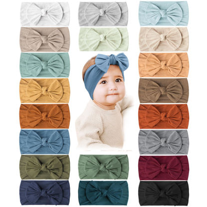 Picture of Prohouse 20PCS Baby Nylon Headbands Hairbands Hair Bow Elastics for Baby Girls Newborn Infant Toddlers Kids
