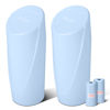 Picture of Car Trash Can Bin with Lid-2 Packs Car Garbage Can Cup Holder-Light Blue Mini Leakproof Vehicle Trash Garbage Can Bin with 40pcs Trash Bags-Car Organizers and Storage for Front Back Seat Accessories