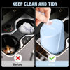 Picture of Car Trash Can Bin with Lid - Car Garbage Can Cup Holder - Light Blue Mini Leakproof Vehicle Trash Garbage Can Bin with 20pcs Trash Bags-Car Organizers and Storage for Front Back Seat Accessories