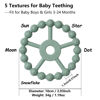 Picture of 3 Pack Ring Teether, Silicone Teething Ring Toys for Babies 0-6 Months, Seposeve Baby Teethers 6-12 Months 12-24 Months, Easy to Grasp Toy for Baby Teething Relief, Brown Green Blue