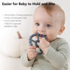 Picture of 3 Pack Ring Teether, Silicone Teething Ring Toys for Babies 0-6 Months, Seposeve Baby Teethers 6-12 Months 12-24 Months, Easy to Grasp Toy for Baby Teething Relief, Brown Green Blue