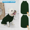 Picture of Mihachi Turtleneck Dog Sweater - Winter Coat Apparel Classic Cable Knit Clothes with Leash Hole for Cold Weather, Ideal Gift for Pet in New Year Army Green X-Small