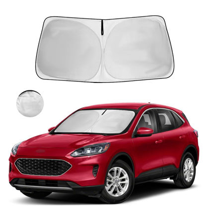 Picture of Windshield Sun Shade for Ford Escape S, SE, SE Sport Hybrid, SEL, Titanium 2019 2020 2021 2022 2023 Accessories Sunshade Windshield Cover - 4 Layers Sun Visor Window Shade Blocks UV Rays Cooler Car