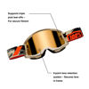Picture of 100% Strata 2 Motocross & Mountain Bike Goggles - MX and MTB Racing Protective Eyewear (Blue - Clear Lens)