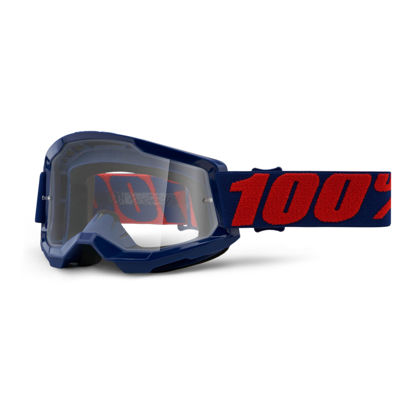 Picture of 100% Strata 2 Motocross & Mountain Bike Goggles - MX and MTB Racing Protective Eyewear (Masego - Clear Lens)