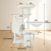 Picture of Wang Xin Three Layer Cat Tree with Cat Condo Scratch Pad and Two Hammocks,Beige