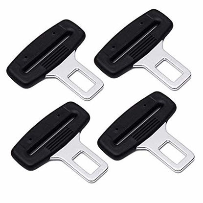 Picture of 4 PCS Car Seat Belt Clip,Universal Seat Belt Buckle Auto Metal Seat Belts Clip (Black-4pcs)