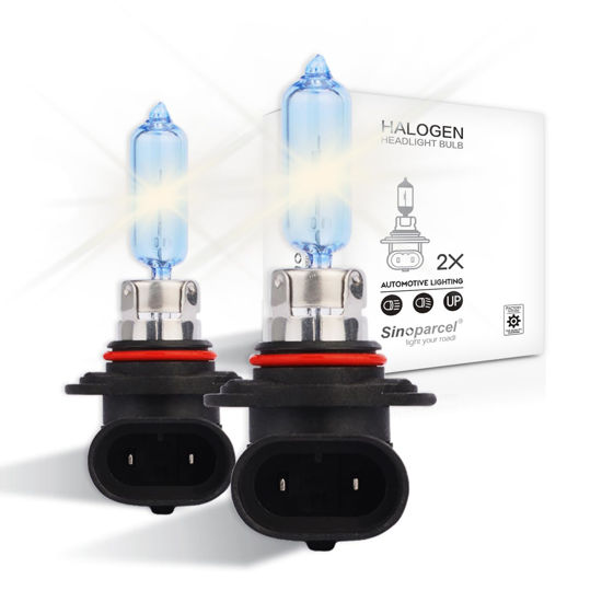 Picture of Sinoparcel 9012/HIR2 Halogen High and Low Beam Headlight Bulb,150% More Brightness Replacement for Standard 55W Bulb,Pack of 2