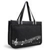 Picture of BestSounds Piano Bag, Zipper Waterproof Music Book Tote Bag Piano Accessories for Students Kids, Women, Gifts for Musicians (Black Music)