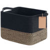 Picture of Goodpick Woven Storage Basket for Shelves, Storage Baskets for Organizing, Small Wicker Basket for Shoes,Towel, Toy Baskets Storage Kids, Empty Gift Basket with Handles, 13 x 10 x 9 Inches