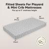 Picture of 2-Pack Mini Crib Sheets Fitted, Pack and Play Sheets - Organic Cotton Pack N Play Sheets for Pack and Play Mattress, Playard Baby Crib Sheets, Jersey Crib Sheets Neutral for Boys, Girls (ABC Land)