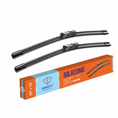 Picture of WOWIPER Silicone Wiper Blades 26" + 16" Automotive Replacement Windshield Wiper Blades for Subaru CrossTrek 2024-2018/Impreza 2023-2017 OEM Quality Wipers for Front Windshield(Set of 2)
