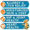 Picture of Omega 3 Alaskan Fish Oil Treats for Dogs (360 Ct) - Dry & Itchy Skin Relief + Allergy Support - Shiny Coats - EPA&DHA Fatty Acids - Natural Salmon Oil Chews - Hip & Joint Support - Salmon Flavor